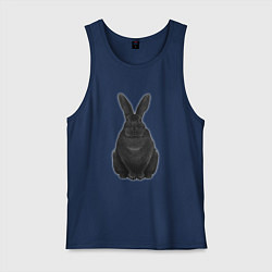 Майка мужская хлопок Черный водяной кролик - 2023, цвет: тёмно-синий