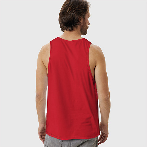 Мужская майка Праздник к нам приходит C2H5OH / Красный – фото 4