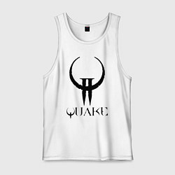 Майка мужская хлопок Quake II logo, цвет: белый