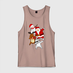 Майка мужская хлопок Все герои нового года ДЭБуют, цвет: пыльно-розовый