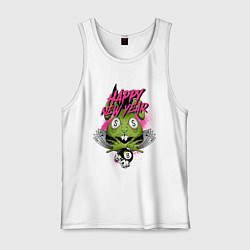 Мужская майка Green rabbit Happy new year