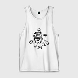 Мужская майка Скелет барабанщик