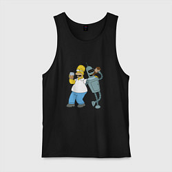 Мужская майка Drunk Homer and Bender