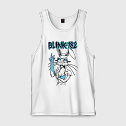 Майка мужская хлопок Blink 182 bunny nurse, цвет: белый