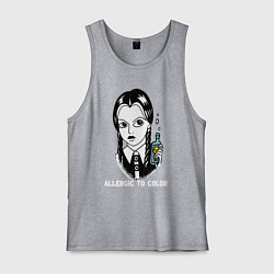 Майка мужская хлопок Аддамс Уэнсдэй, цвет: меланж