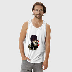 Майка мужская хлопок Любимец Эдгара, цвет: белый — фото 2