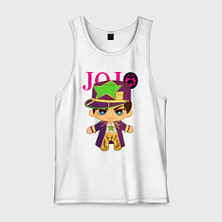 Майка мужская хлопок Little Jotaro Cujo - JoJo Bizarre Adventure, цвет: белый