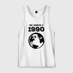 Мужская майка На Земле с 1990 с краской на светлом