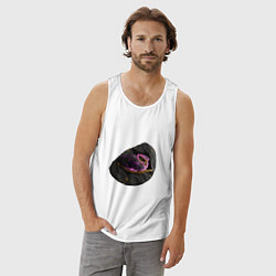 Майка мужская хлопок Птица в камне, цвет: белый — фото 2