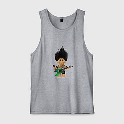 Мужская майка Панк рок тролль с гитарой и микрофоном