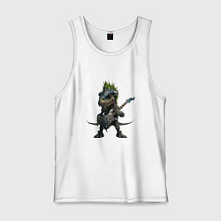 Мужская майка Динозавр-гитарист