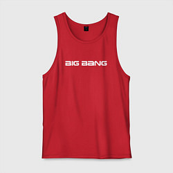 Майка мужская хлопок Big bang белый логотип, цвет: красный