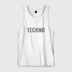 Мужская майка Techno надпись плиткой