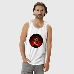 Майка мужская хлопок Думгай, цвет: белый — фото 2