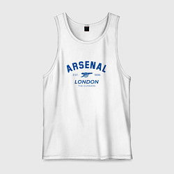 Майка мужская хлопок Arsenal london the gunners, цвет: белый