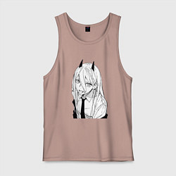 Мужская майка Пауэр с рожками - человек бензопила