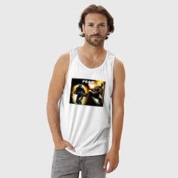 Майка мужская хлопок First Encounter Assault Recon, цвет: белый — фото 2