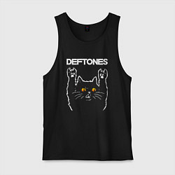 Мужская майка Deftones rock cat