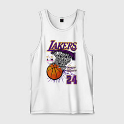Майка мужская хлопок LA Lakers Kobe, цвет: белый