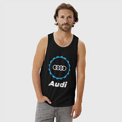 Майка мужская хлопок Audi в стиле Top Gear, цвет: черный — фото 2