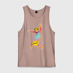 Мужская майка Веселая ящерица цензура