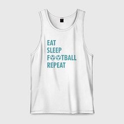 Мужская майка Еда, сон, футбол
