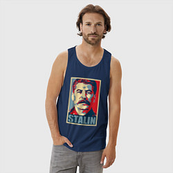 Майка мужская хлопок Stalin USSR, цвет: тёмно-синий — фото 2