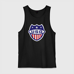 Майка мужская хлопок Shield USA, цвет: черный