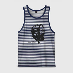 Майка мужская хлопок Karl Marx, цвет: синяя тельняшка