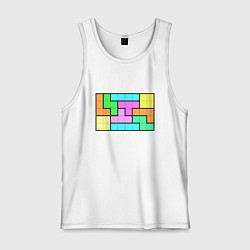 Мужская майка Сложенные блоки Тетриса