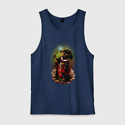 Мужская майка Такса Волшебник колдует