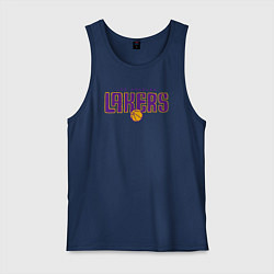 Майка мужская хлопок Team Lakers, цвет: тёмно-синий