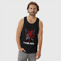 Майка мужская хлопок Samurai logo, цвет: черный — фото 2