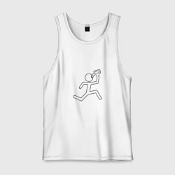 Майка мужская хлопок Пить, цвет: белый