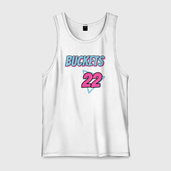 Майка мужская хлопок Buckets 22, цвет: белый