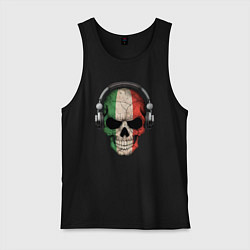 Мужская майка Italy skull music