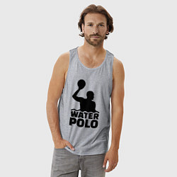 Майка мужская хлопок Водное поло, цвет: меланж — фото 2