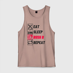 Мужская майка Eat sleep rush b repeat