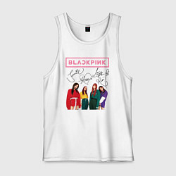 Майка мужская хлопок Blackpink Lisa Jisoo Jennie Rose, цвет: белый