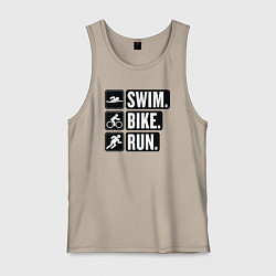 Мужская майка Swim bike run