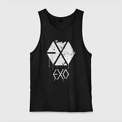 Майка мужская хлопок EXO лого, цвет: черный