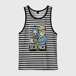 Майка мужская хлопок Vault science, цвет: черная тельняшка