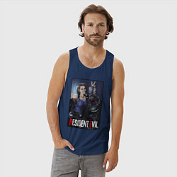 Майка мужская хлопок Resident frendship, цвет: тёмно-синий — фото 2