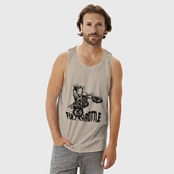 Майка мужская хлопок Полный газ, цвет: миндальный — фото 2