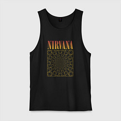 Майка мужская хлопок Nirvana лого, цвет: черный