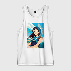 Мужская майка Девочка и океан