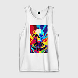 Мужская майка Pop art skull