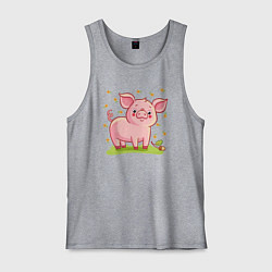 Мужская майка Розовый поросёнок