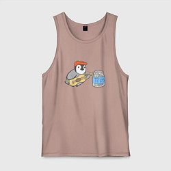 Мужская майка Воробей гитарист собирает донаты