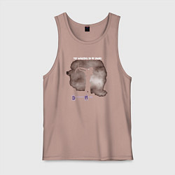 Майка мужская хлопок Depeche Mode - Walking In My Shoes, цвет: пыльно-розовый